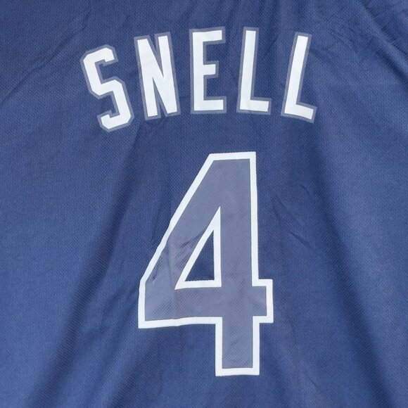 Vintage MLB Tampa Rays Blake Snell # 4 Jersey Men M Blue Stadium Give Away - Picture 3 of 9